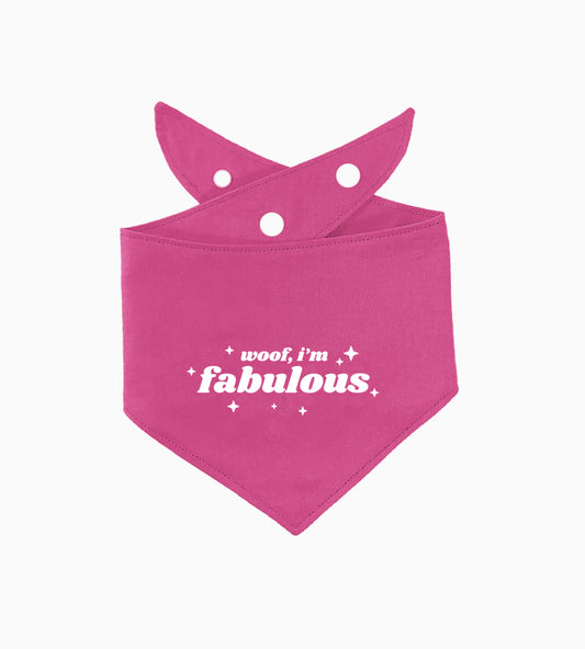 Bandana pour chien personnalisé - Woof, I'm fabulous