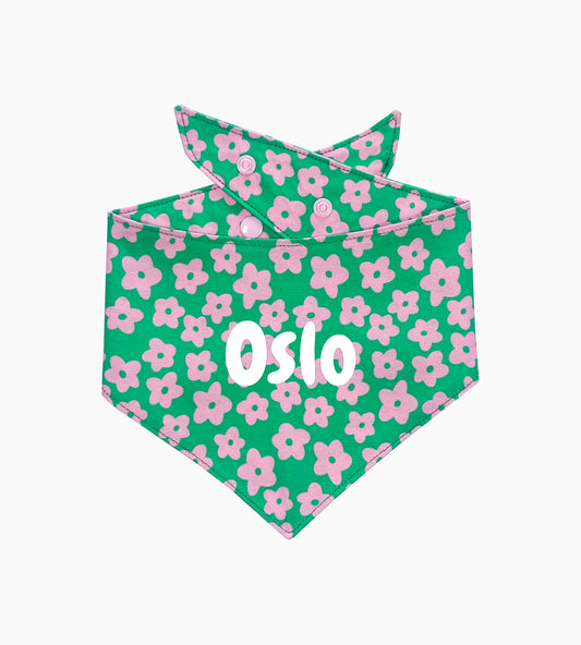 Bandana pour chien personnalisé - Flower
