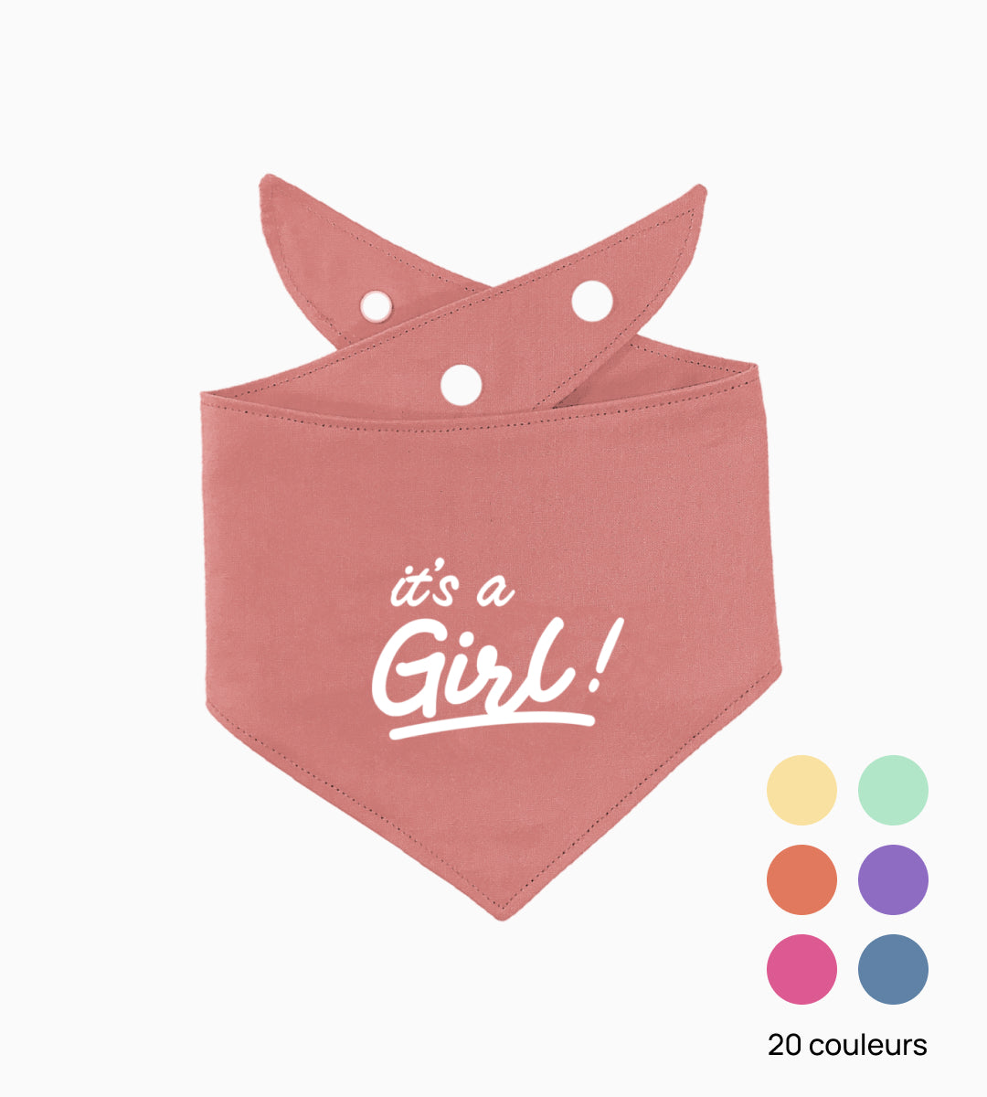 Bandana pour chien personnalisé - It's a girl !