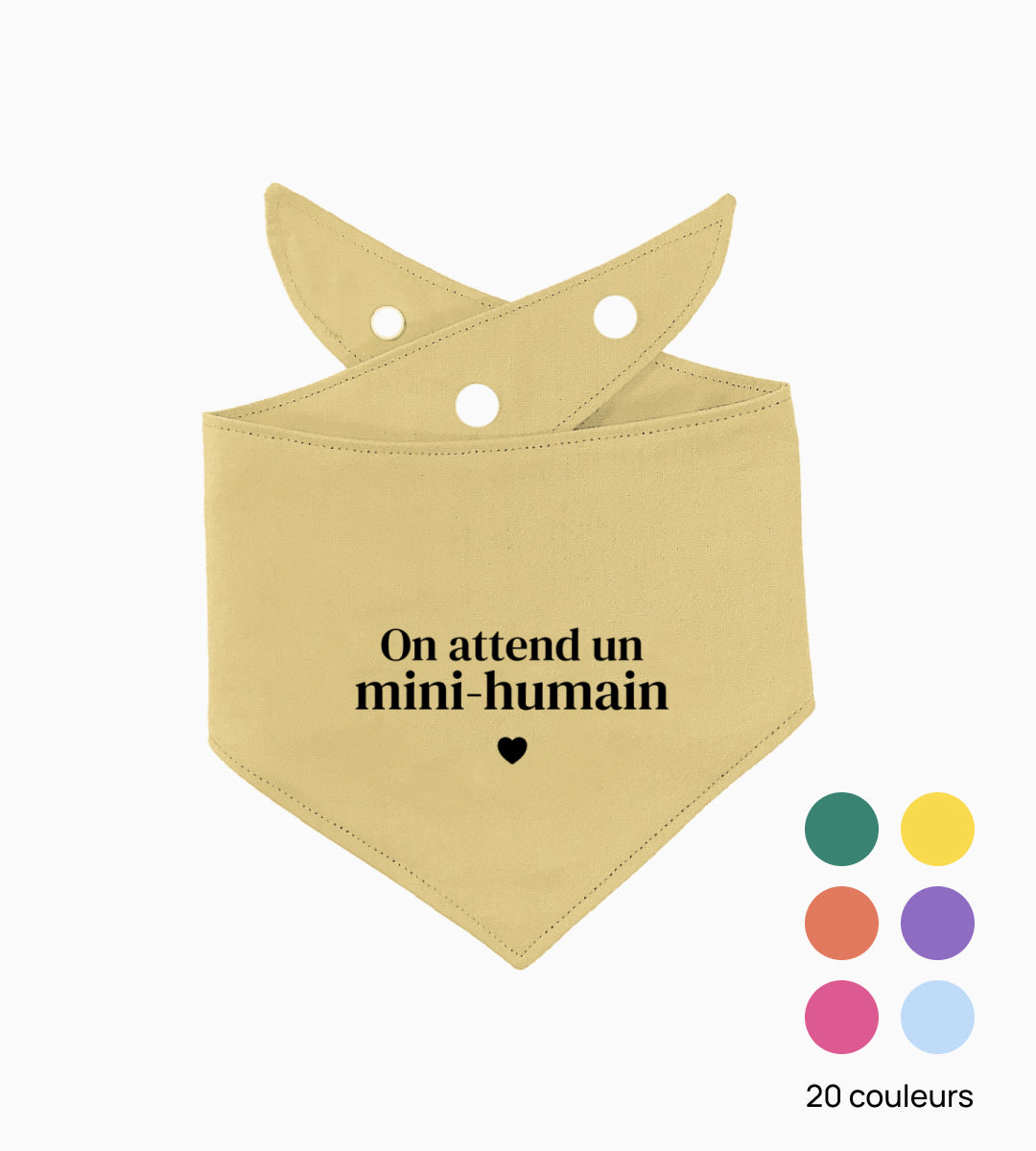 Bandana pour chien personnalisé - Annonce grossesse