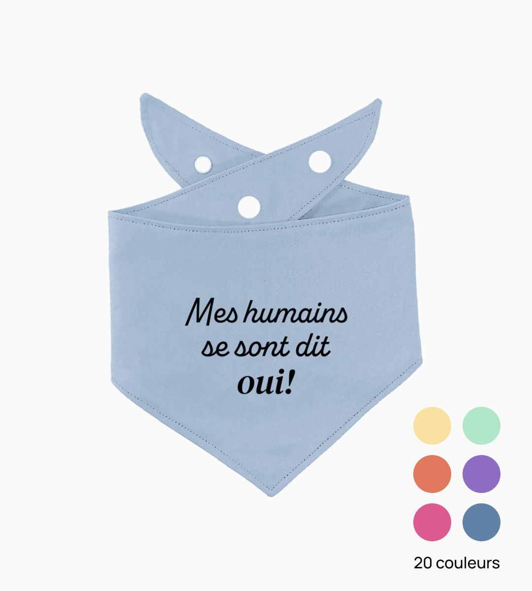 Bandana pour chien personnalisé - Annonce Fiançailles Mariage