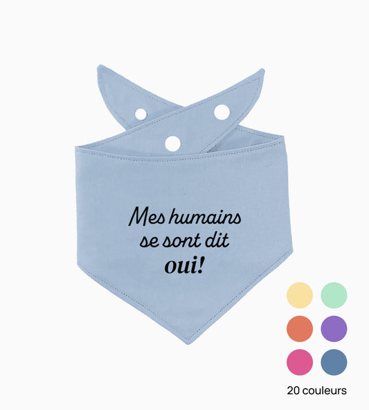 Bandana pour chien personnalisé - Annonce Fiançailles Mariage