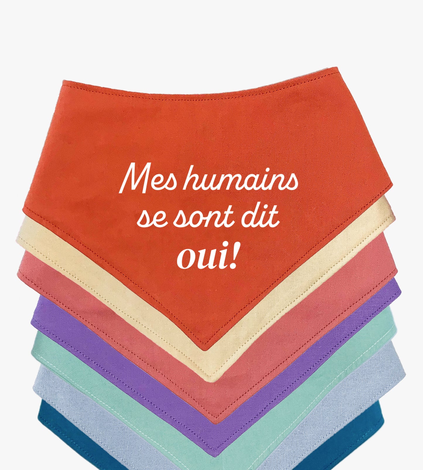 Bandana pour chien personnalisé - Annonce Fiançailles Mariage