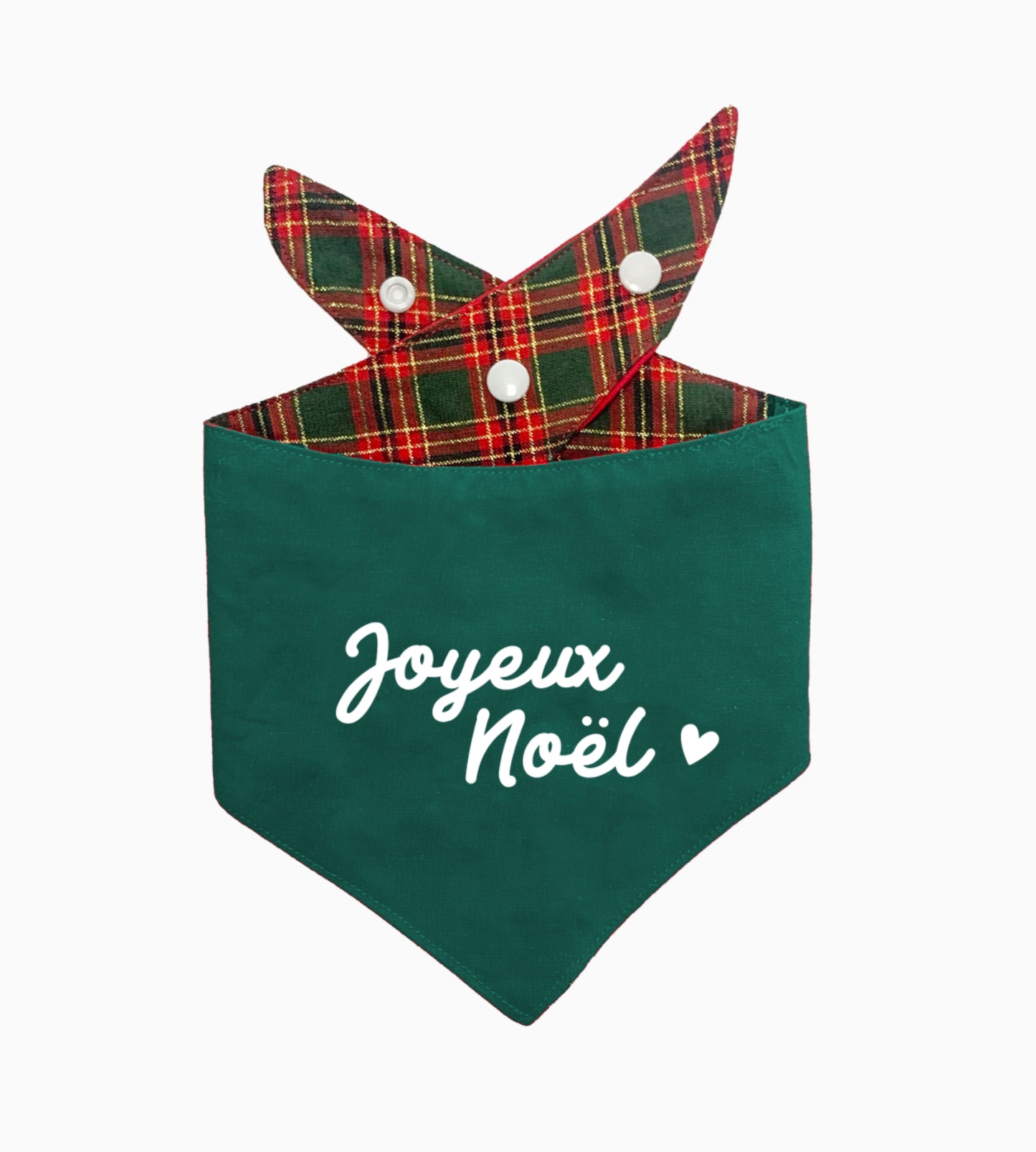 Bandana de Noël pour chien réversible - Joyeux Noël