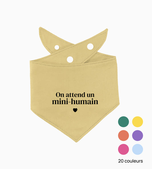 Bandana pour chien personnalisé - Annonce grossesse
