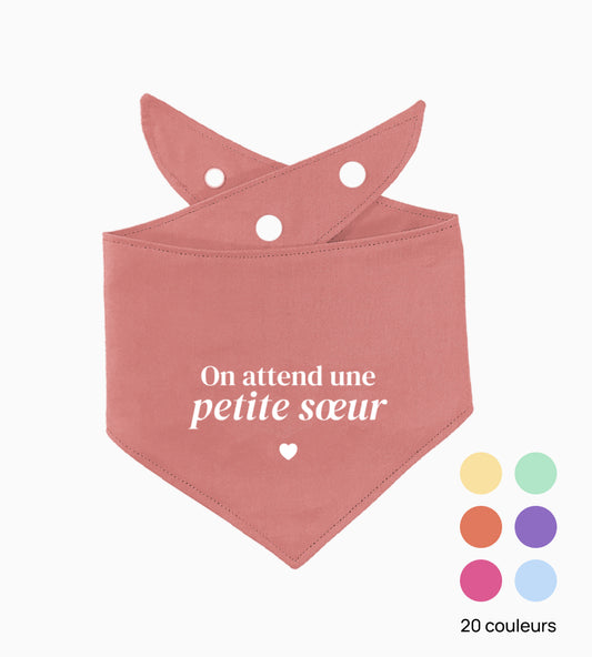 Bandana pour chien personnalisé - Gender reveal Fille