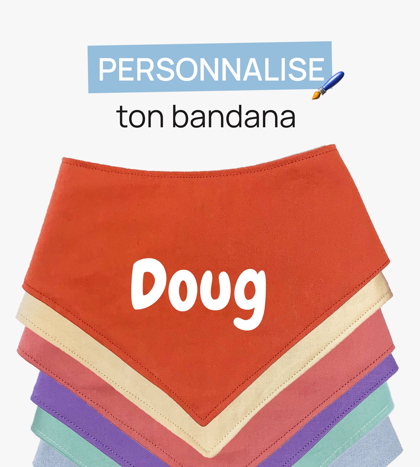 Bandana personnalisé - Nom du chien